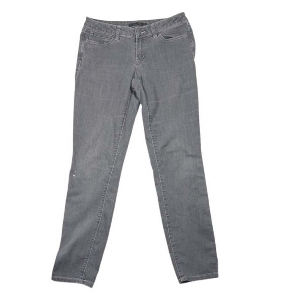 prAna Gray Organic Cotton Stretch Slim Straight Jeans Womens 6/28 Regular Inseam